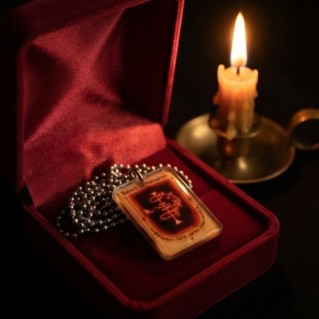Macht der alten Siegel - handgefertigtes Asmodeus-Amulett Orange