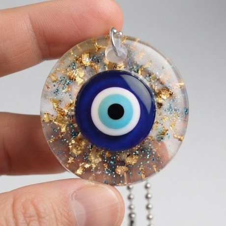 Das wachende Auge – Nazar-Amulett mit Blattgold, handgefertigt