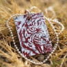 Tiger-Amulett Rot Silber – Kraft-Symbol m. Bergkristall handmade