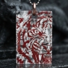 Tiger-Amulett Rot Silber – Kraft-Symbol m. Bergkristall handmade