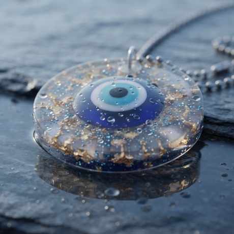Das wachende Auge – Nazar-Amulett mit Blattgold, handgefertigt
