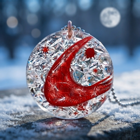 Mondlicht in Rot – handgefertigtes Moon Amulett mit Bergkristall