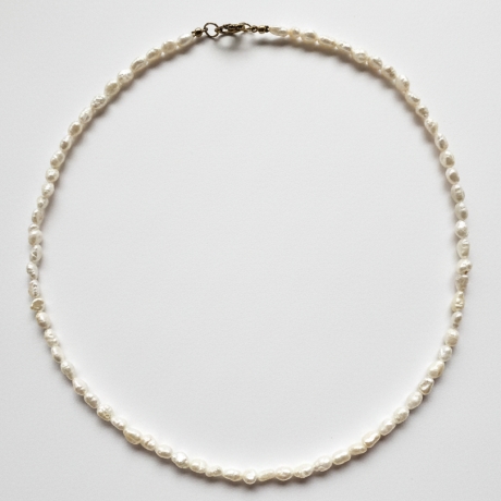 Süßwasserperlen Halskette  gold