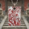 Tiger-Amulett Rot Silber – Kraft-Symbol m. Bergkristall handmade