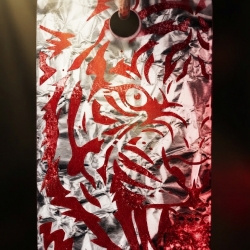 Tiger-Amulett Rot Silber – Kraft-Symbol m. Bergkristall handmade