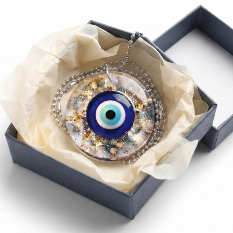 Das wachende Auge – Nazar-Amulett mit Blattgold, handgefertigt