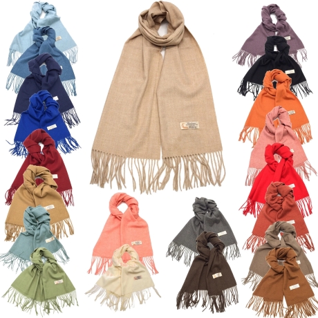 Damen-/Herren-Kaschmir-Schal, 186x34 cm, bordeaux-farben