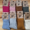 Alpaka Damen-/Herren Wintersocken, dick gestrickt, braun, neu