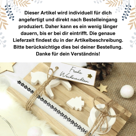 Advent Geschenkset in Holzbox ~ Kerze | Kerzenhalter | Dalapferd