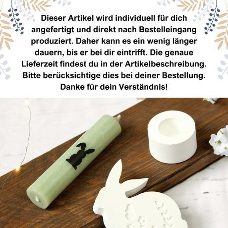 Oster Geschenkset | Hase, Kerze & Kerzenhalter
