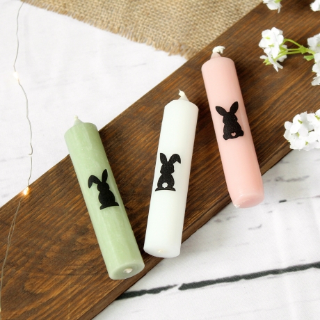 Oster Geschenkset | Hase, Kerze & Kerzenhalter