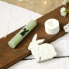 Oster Geschenkset | Hase, Kerze & Kerzenhalter
