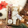 Weihnachten Geschenkset mit Nussknacker, Kerze & Kerzenhalter