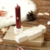 Weihnachten Geschenkset mit Nussknacker, Kerze & Kerzenhalter