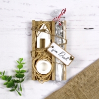 Geschenkidee Einzug – Deko Set mit Stabkerze, Kerzenhalter, Haus