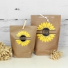 personalisierte Geschenktüte mit Sonnenblume ~ Papiertüten