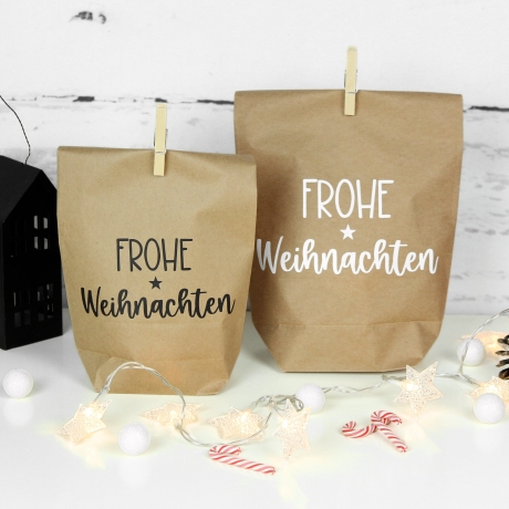 Geschenktüte Frohe Weihnachten ~ Geschenkverpackung | Papiertüte