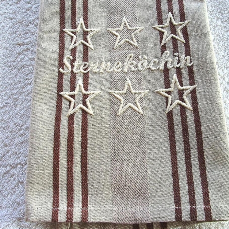 Geschirrtuch★Sterneköchin★in beige-braun★von Hobbyhaus