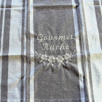 Geschirrtuch★Gourmet Küche★beige mit Streifen von Hobbyhaus