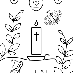 Kostenlose MFG Ausmalkarte Gesegnete Ostern(Download)