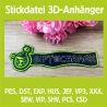 Stickdatei 3D-Anhänger GIFTSCHRANK, 3D-Stick, Lesezeichen