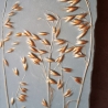 Gipsbild Gipsabdruck Relief 3D Gipsfliese Pflanzenabdruck Gips