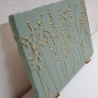 Gipsbild Gipsabdruck Relief 3D Gipsfliese Pflanzenabdruck Gips