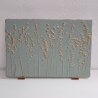 Gipsbild Gipsabdruck Relief 3D Gipsfliese Pflanzenabdruck Gips
