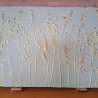 Gipsbild Gipsabdruck Relief 3D Gipsfliese Pflanzenabdruck Gips