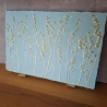 Gipsbild Gipsabdruck Relief 3D Gipsfliese Pflanzenabdruck Gips