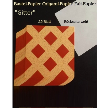 Origami-Papier Faltpapier 15x15 33 Blatt Gittermuster Faltsterne 