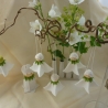 Glockenblumenhänger weiß, Blumenkind aus Wollfilz