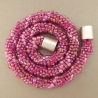 Glasperlenkette gehäkelt, pink rosa, 47 cm, Häkelkette, Ketten