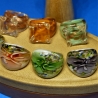 Ringe, Glasringe, Murano, verschiedene Designs, Größe 16
