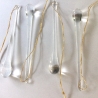 Vintage klare Glastropfen Glastränen 8er Set aus den 80er Jahren