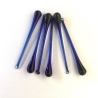   Vintage Glastropfen 6er Set in Blau aus den 80er Jahren