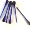   Vintage Glastropfen 6er Set in Blau aus den 80er Jahren
