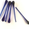   Vintage Glastropfen 6er Set in Blau aus den 80er Jahren