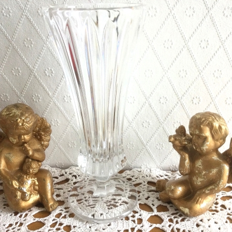Vase Kristallvase Trompetenvase aus den 50er/60er Jahren