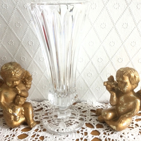 Vase Kristallvase Trompetenvase aus den 50er/60er Jahren