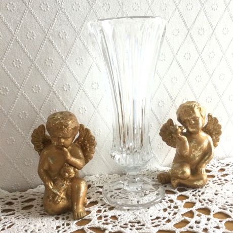 Vase Kristallvase Trompetenvase aus den 50er/60er Jahren