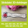 Stickdatei 3D-Anhänger GLÜCKSBRINGER, 3D-Stick, Lesezeichen