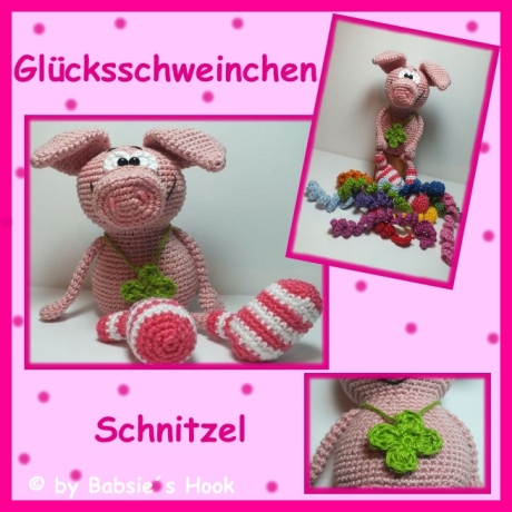 Häkelanleitung ♡ Glücksschweinchen Schnitzel♡ 