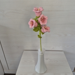 Glockenblume 5er - rosa (Häkelblume)