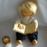 Stoffpuppe nach Art der Waldorfpuppe. Junge, blond