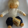 Stoffpuppe nach Art der Waldorfpuppe. Junge, blond