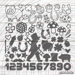 Glück Symbole Plotterdatei SVG DXF 
