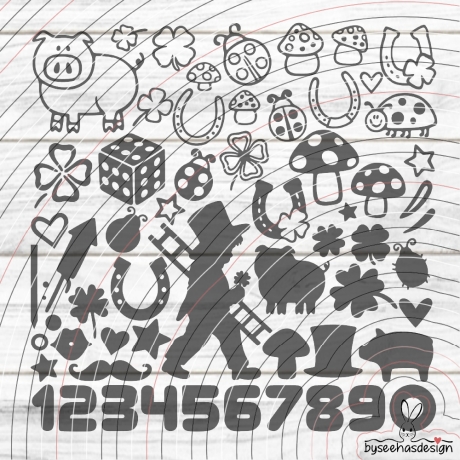 Glück Symbole Plotterdatei SVG DXF 