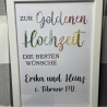 Geldgeschenk Bilderrahmen Goldhochzeit personalisierbar DIN A4