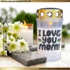 Grablicht Mama 2 | personalisierbar | Kerze Friedhof | Grabdeko